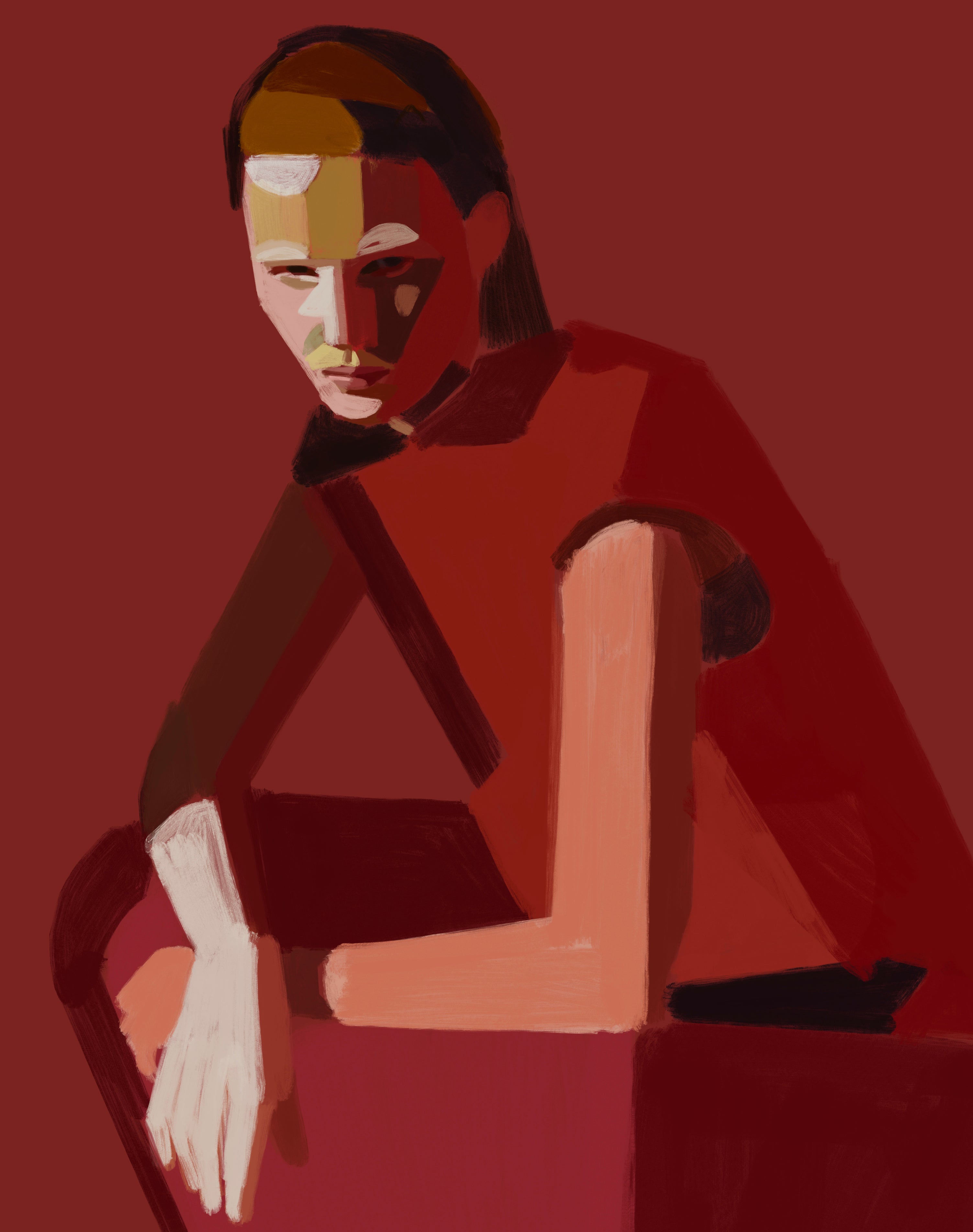 HER IN SCARLET